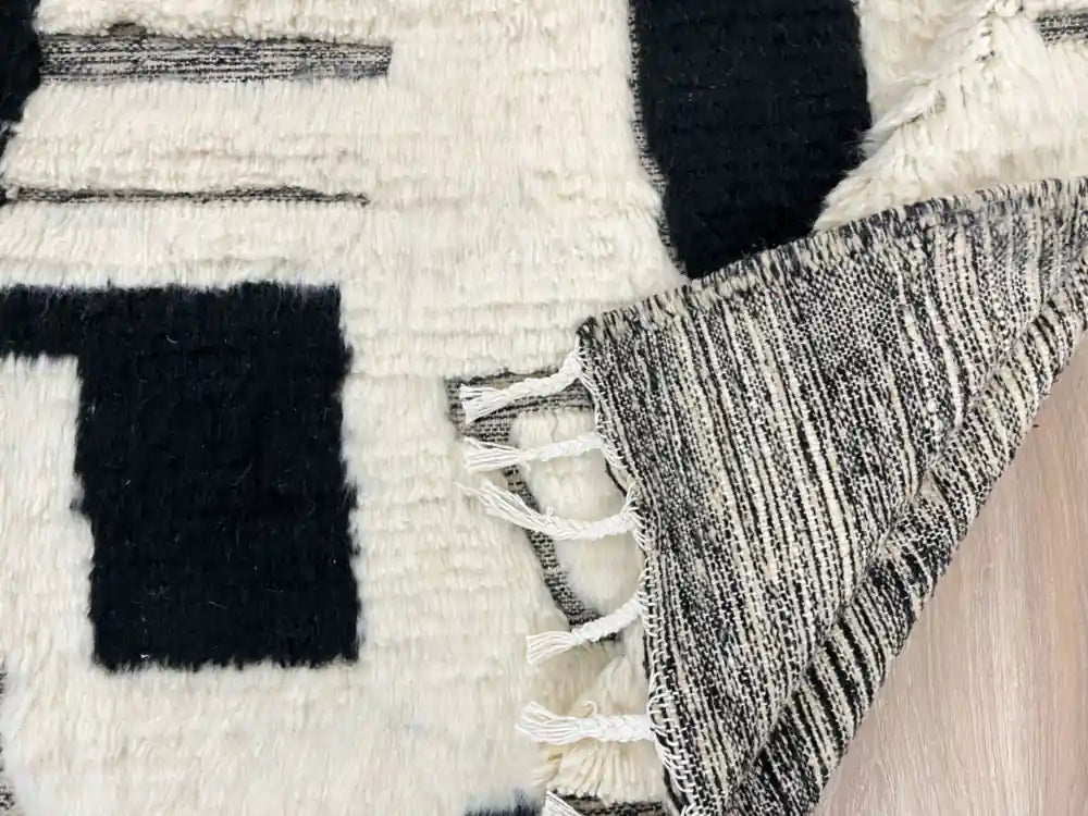 Tapis Beni Ouarain rétro chic géométrique