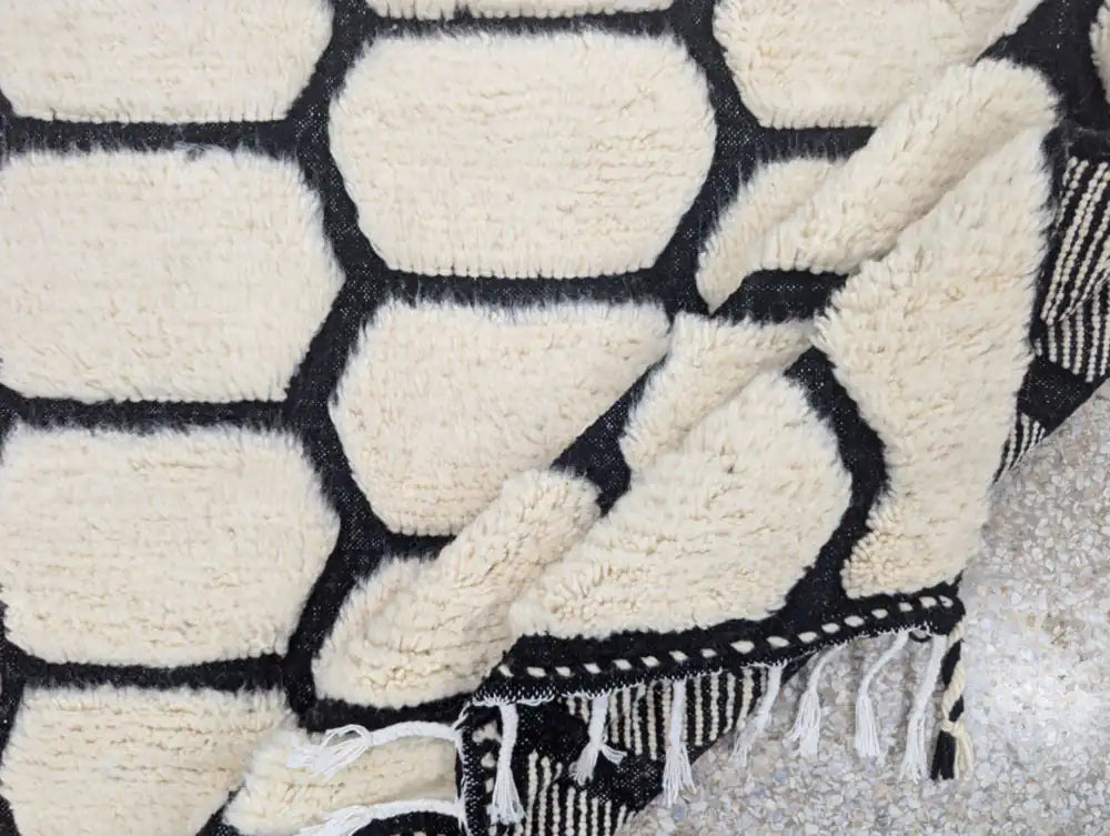Tapis berbère Beni Ouarain – géométrique – laine naturelle - BERB