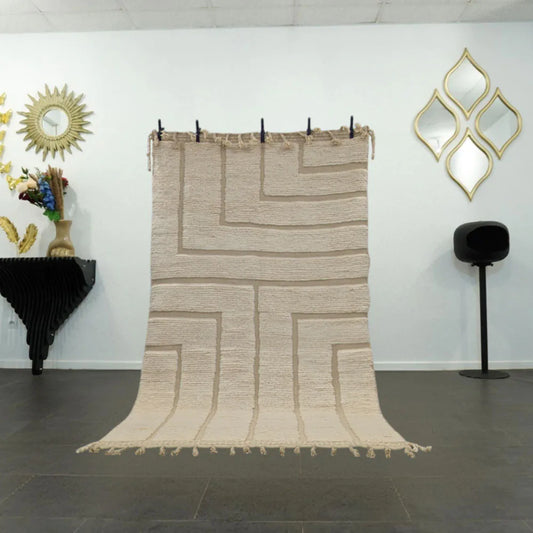 Tapis berbere Beni Ouarain en laine naturelle 2025 - BERB