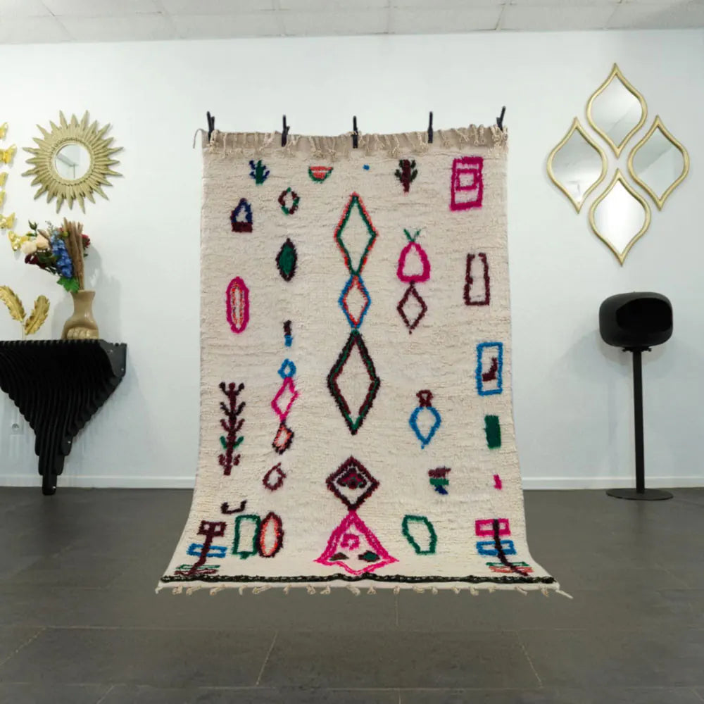 Tapis Azilal en laine fait main du Maroc - BERB