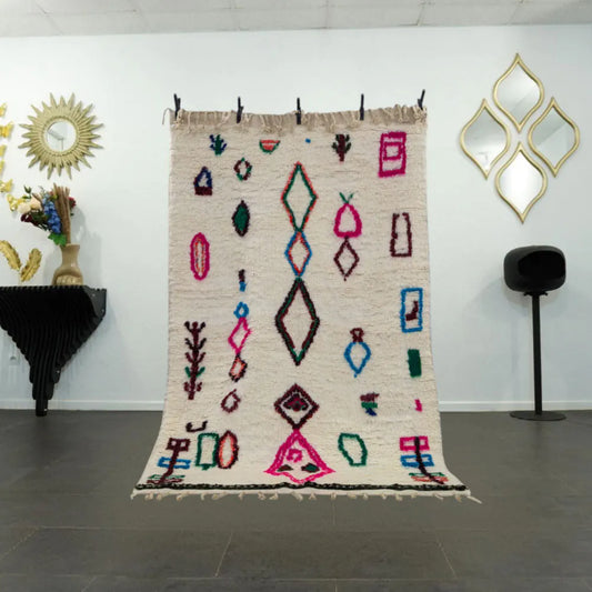 Tapis Azilal en laine fait main du Maroc - BERB