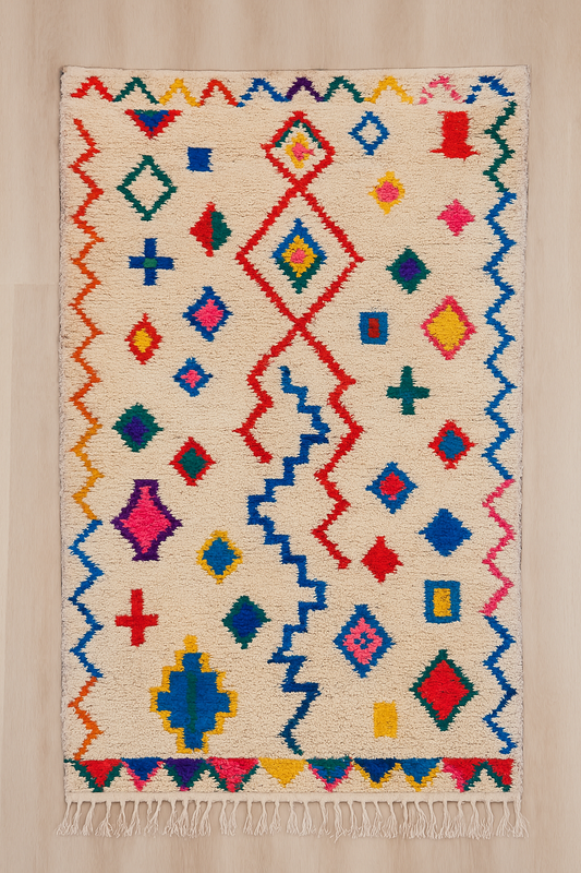 Tapis Azilal : L'Art de l'Abstraction et de la Couleur dans les Tapis Berbères - BERB