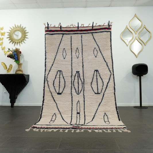 Tapis Beni Ouarain fait main en laine du Maroc – 258 x 145 cm 1