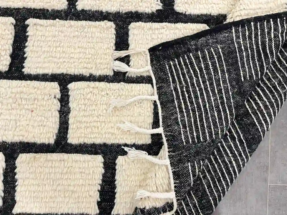 Arrière tapis beni ouarain tissage main - BERB