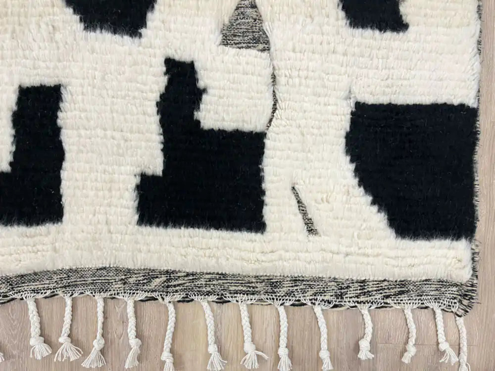  Détail laine naturelle tapis Beni Ouarain