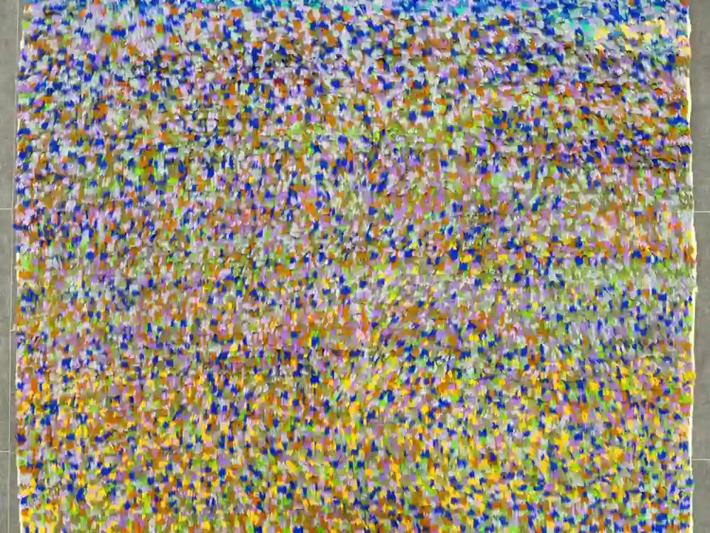 Tapis Azilal authentique et unique en laine naturelle, fait main