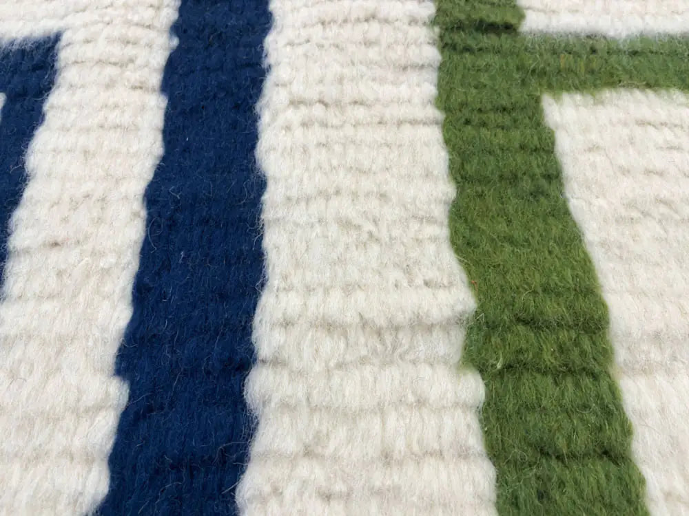 Laine naturelle d’un tapis Beni Ouarain fait main