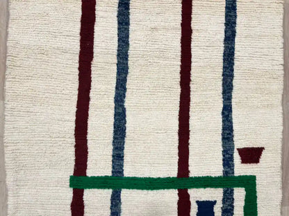 Motifs d’un tapis berbère Azilal en laine naturelle