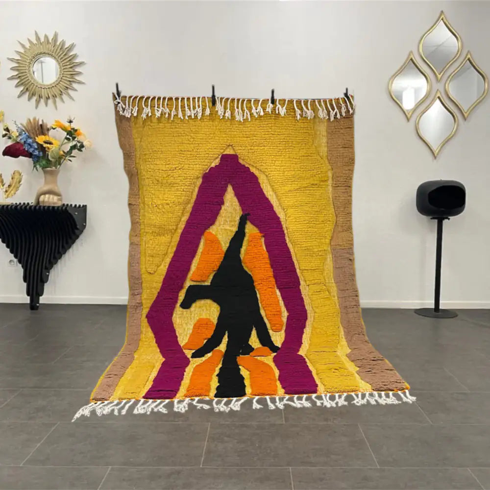 Tapis Azilal fait main, authentique et unique en laine naturelle