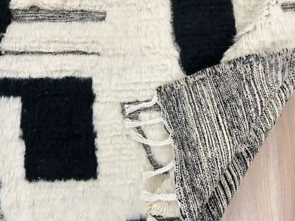 Tapis Beni Ouarain rétro chic géométrique