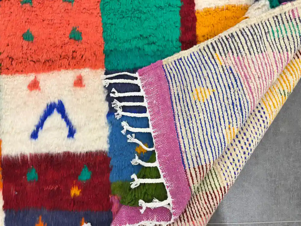 Tapis Azilal fait main – Artisanat marocain en laine - BERB