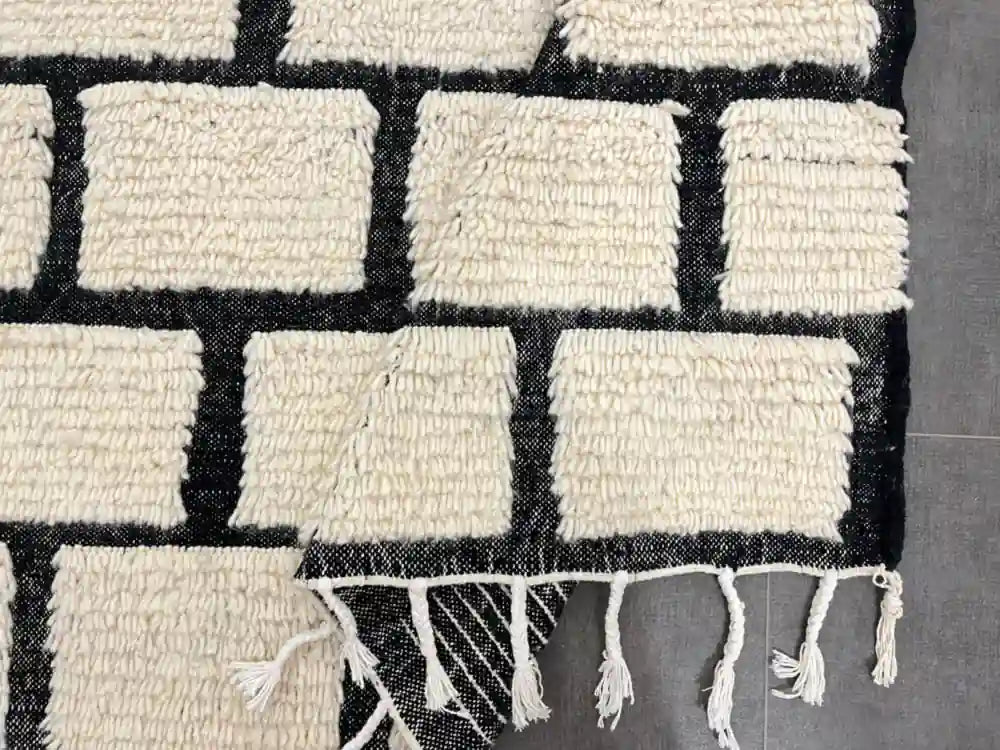 Tapis berbère Beni Ouarain géométrique laine naturelle BERB