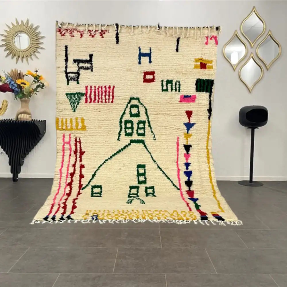 Tapis berbère pas cher Azilal avec motifs géométriques