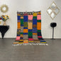 Tapis boujaad multicolore pour salon ou chambre style berbère