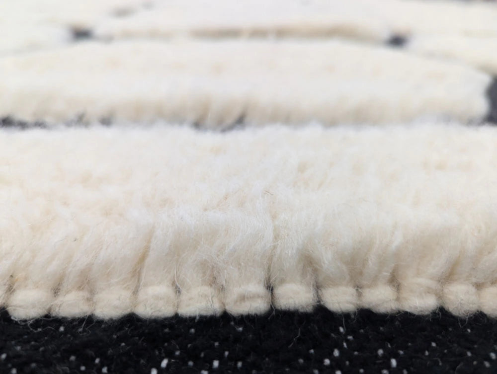 Tapis berbère Beni Ouarain – géométrique – laine naturelle - BERB